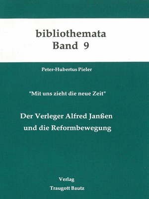 cover image of Der Verleger Alfred Janssen und die Reformbewegung